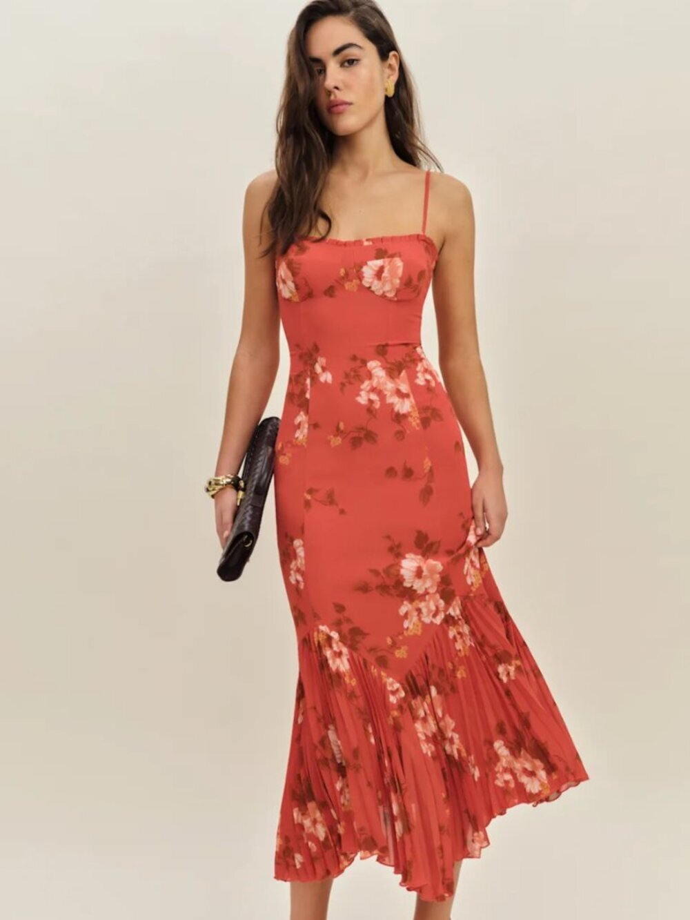 Reformation Petites Aiko Dress Orange - Size 4P
